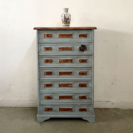 Cassettiera 7 cassetti in stile Shabby Chic