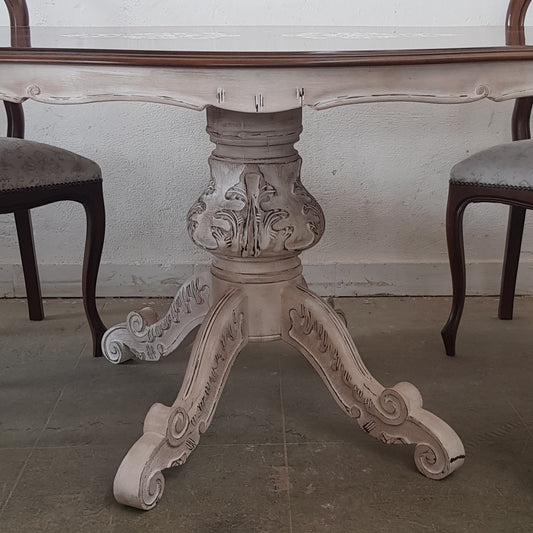 Tavolo con 6 sedie shabby chic