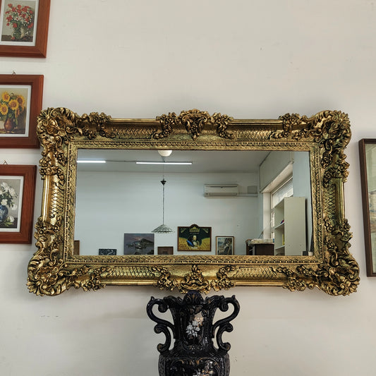 Specchio foglia oro
