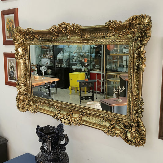 Specchio foglia oro