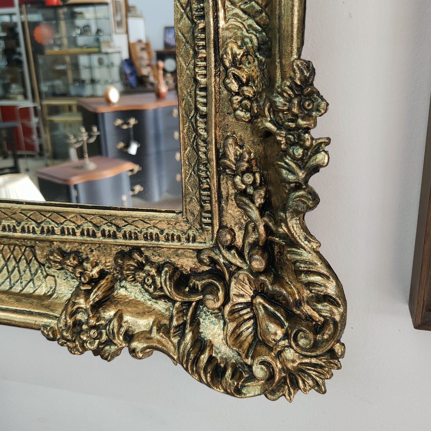 Specchio foglia oro